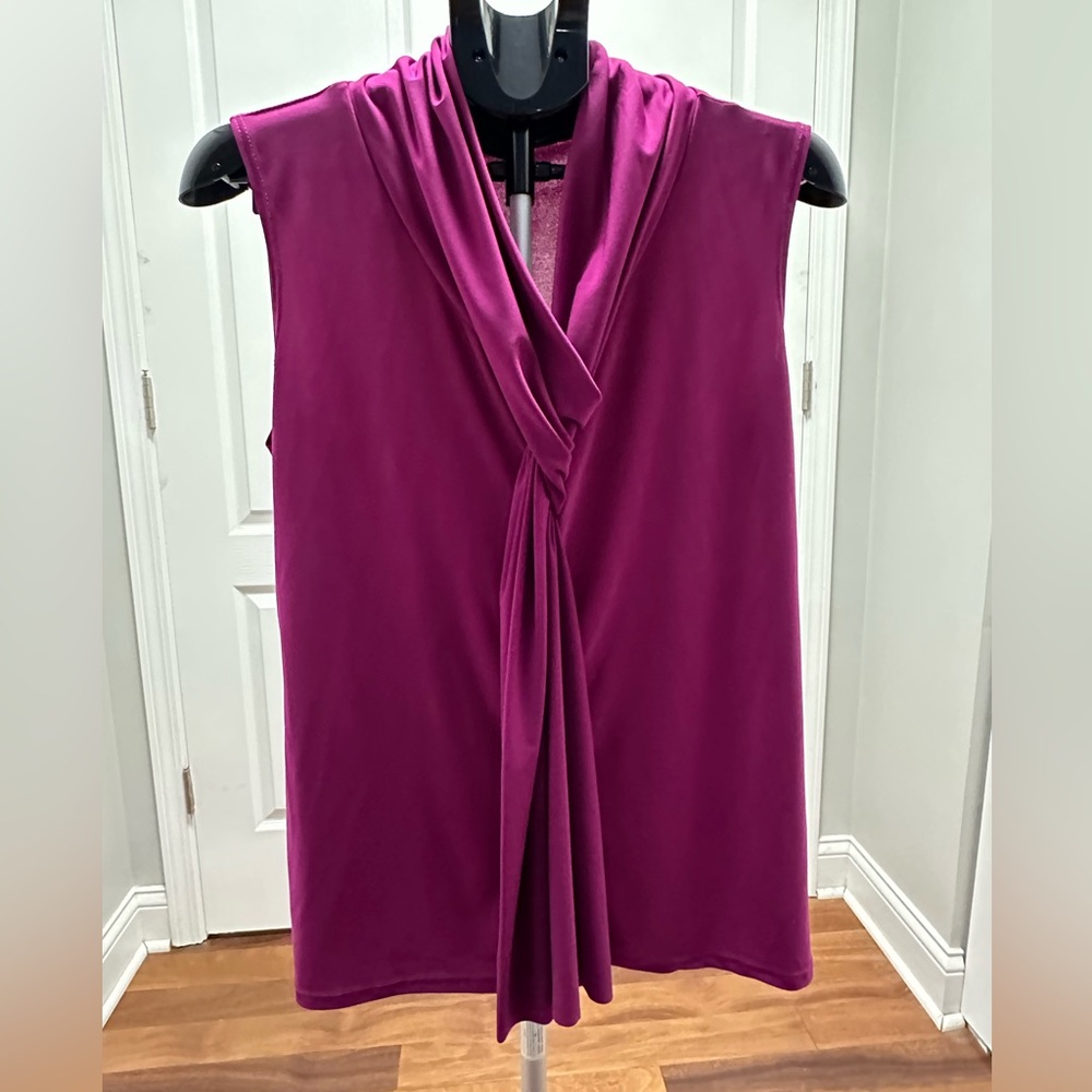 Elegant Magenta Sleeveless Blouse
